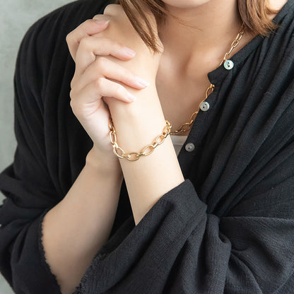 ブレスレット Awesome ニッケルフリー メタル オーバル チェーンブレスレット