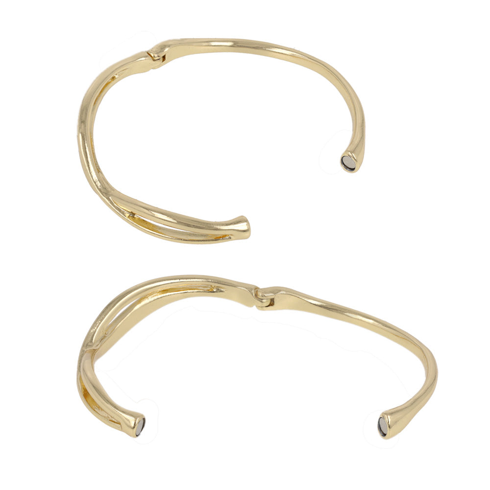 ブレスレット ニッケルフリー メタル クロス マグネットバングル