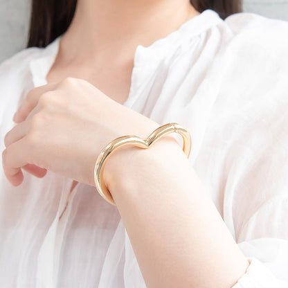 ブレスレット ニッケルフリー メタル ハート マグネットバングル