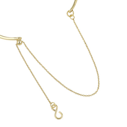 ブレスレット chain 2way bangle ニッケルフリー メタル ライン チェーン スライドボール バングル