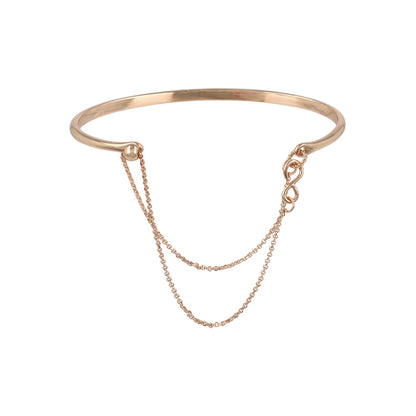 ブレスレット chain 2way bangle ニッケルフリー メタル ライン チェーン スライドボール バングル
