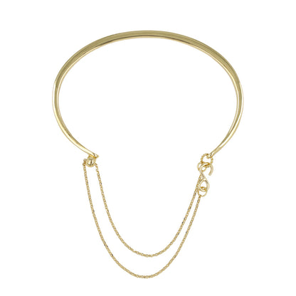 ブレスレット chain 2way bangle ニッケルフリー メタル チェーン スライドボール バングル
