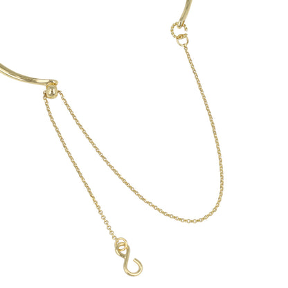 ブレスレット chain 2way bangle ニッケルフリー メタル チェーン スライドボール バングル