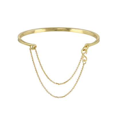 ブレスレット chain 2way bangle ニッケルフリー メタル チェーン スライドボール バングル