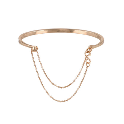 ブレスレット chain 2way bangle ニッケルフリー メタル チェーン スライドボール バングル
