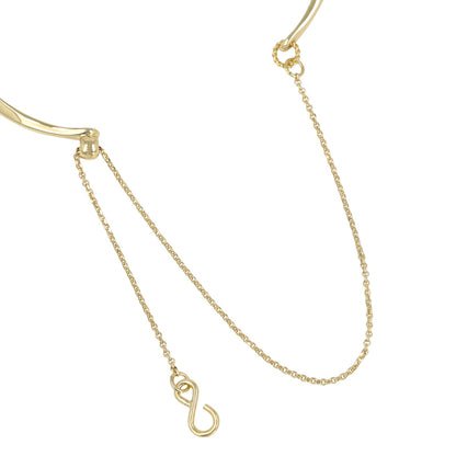 ブレスレット chain 2way bangle ニッケルフリー メタル ウエーブ チェーン スライドボール バングル