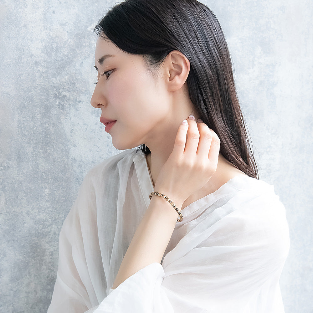 ブレスレット ニッケルフリー メタル クロス ゴムブレスレット
