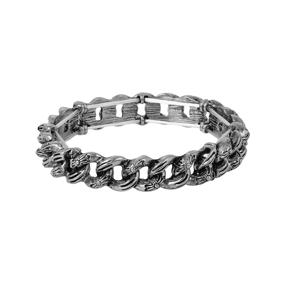 ブレスレット ニッケルフリー メタル チェーン ゴムブレスレット