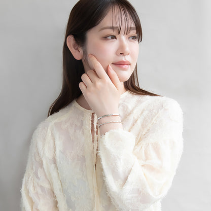 ブレスレット set half bangle ニッケルフリー メタル ハンマーワーク ツイスト 梨地 2本セット スリム ハーフバングル