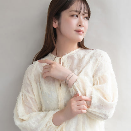 ブレスレット set half bangle ニッケルフリー メタル ツイスト ライン 梨地 2本セット スリム ハーフバングル