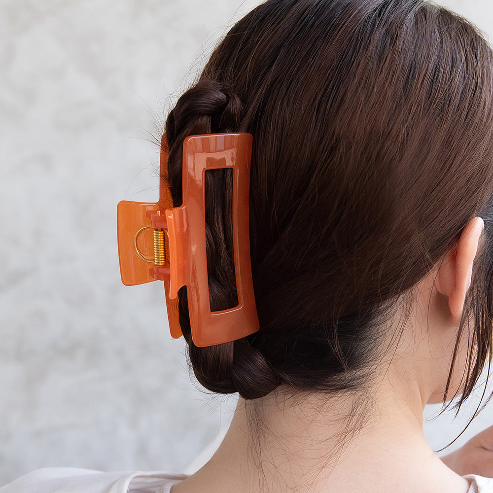 ヘアクリップ レクタングル フレーム カラー バンスクリップ – OSEWAYA