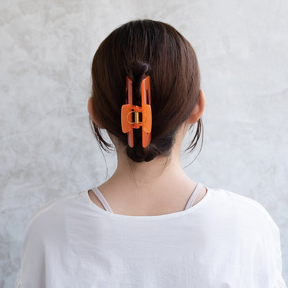ヘアクリップ レクタングル フレーム カラー バンスクリップ