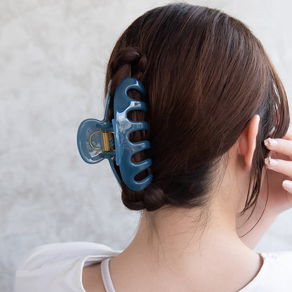 ヘアクリップ オーバル カラー バンスクリップ