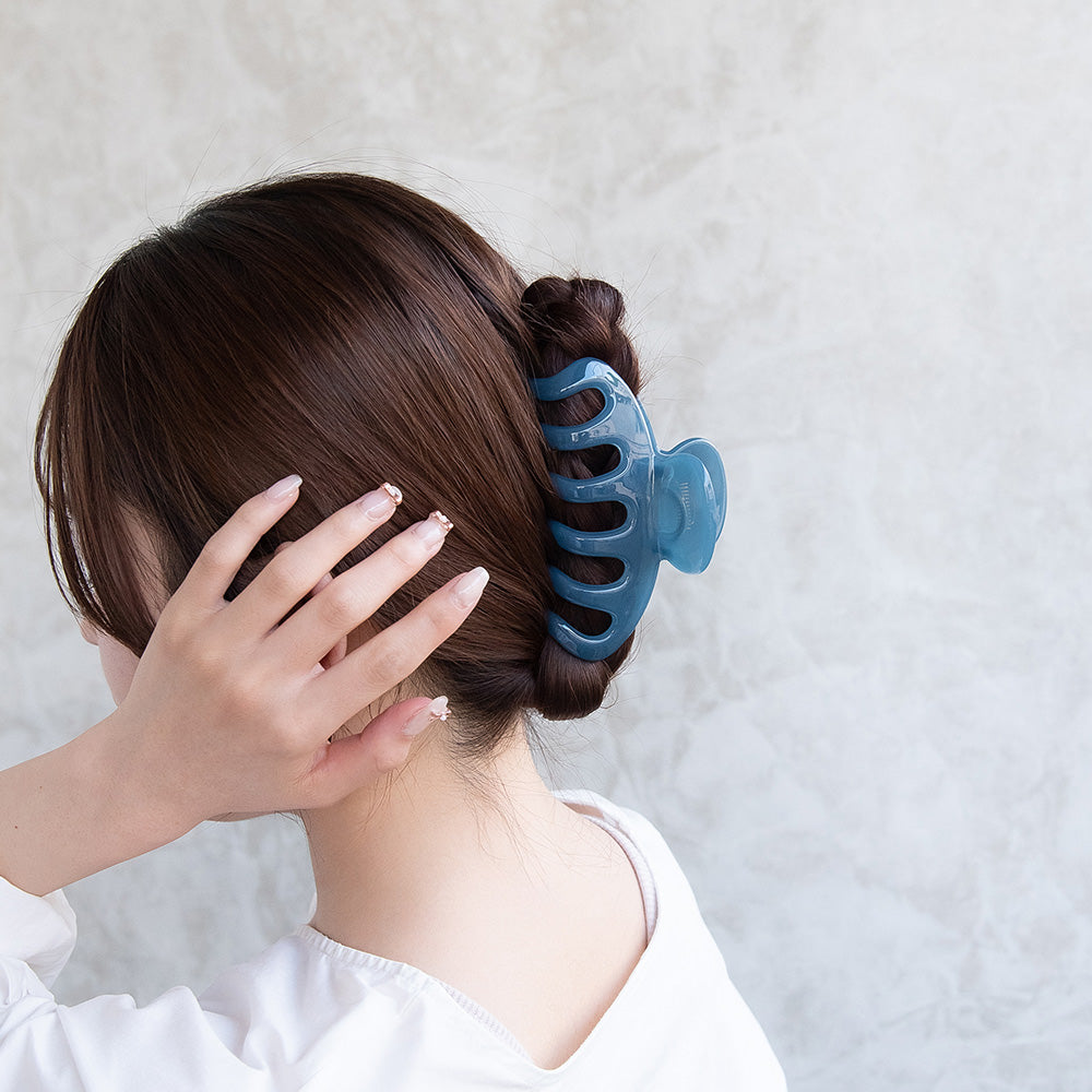 ヘアクリップ オーバル カラー バンスクリップ