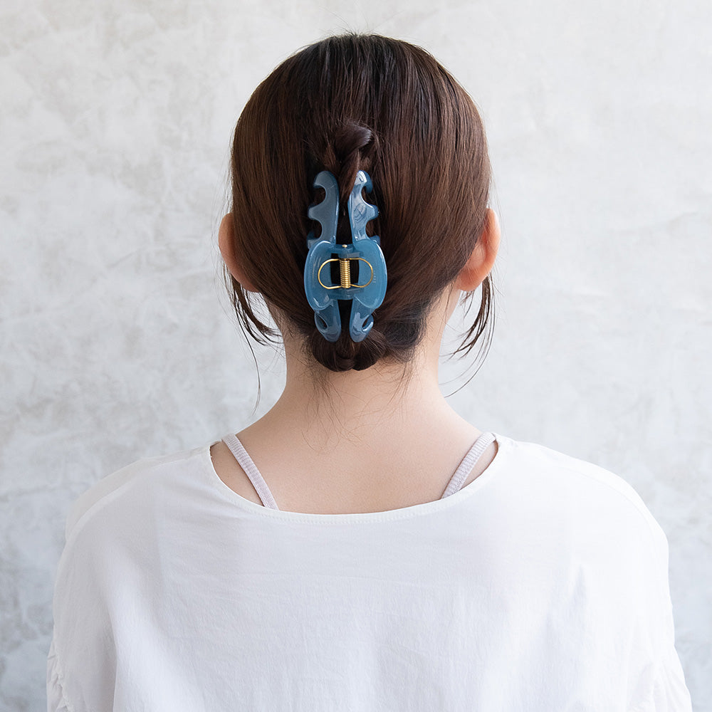 ヘアクリップ オーバル カラー バンスクリップ