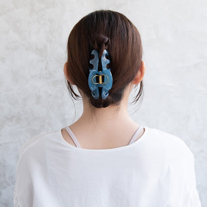 ヘアクリップ オーバル カラー バンスクリップ