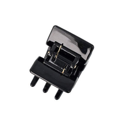 ヘアクリップ メタルボール ブラック レクタングル バンスクリップ