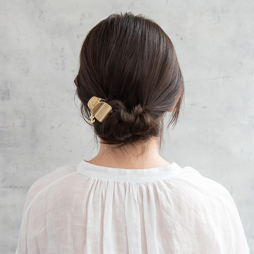 ヘアクリップ Awesome ニッケルフリー メタル 百合の紋章 ミニ バンスクリップ