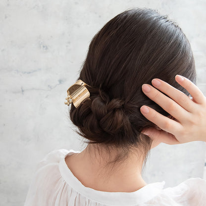 ヘアクリップ Awesome ニッケルフリー メタル 百合の紋章 ミニ バンスクリップ