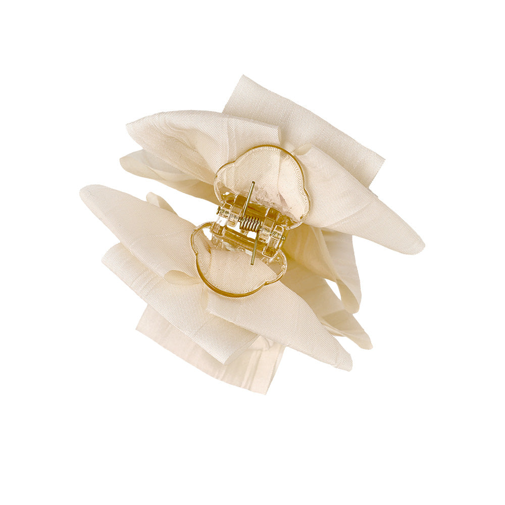 ヘアクリップ リボン ダブル バンスクリップ