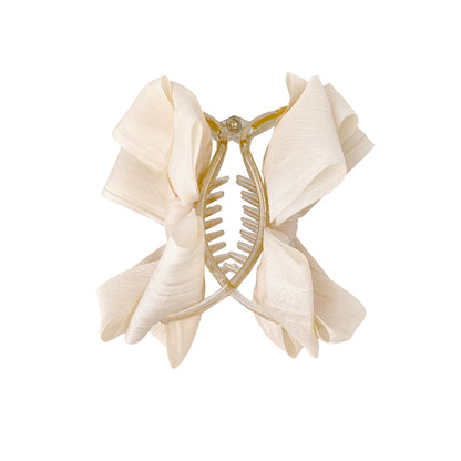 ヘアクリップ リボン ダブル バンスクリップ