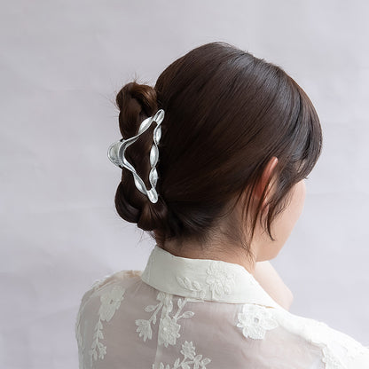 ヘアクリップ ニッケルフリー メタル トライアングル ツイスト バンスクリップ