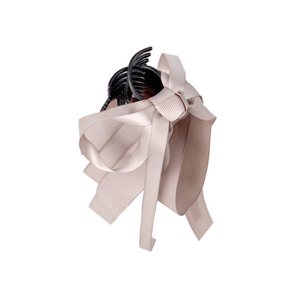 ヘアクリップ ダブル ロング リボン カラー バンスクリップ