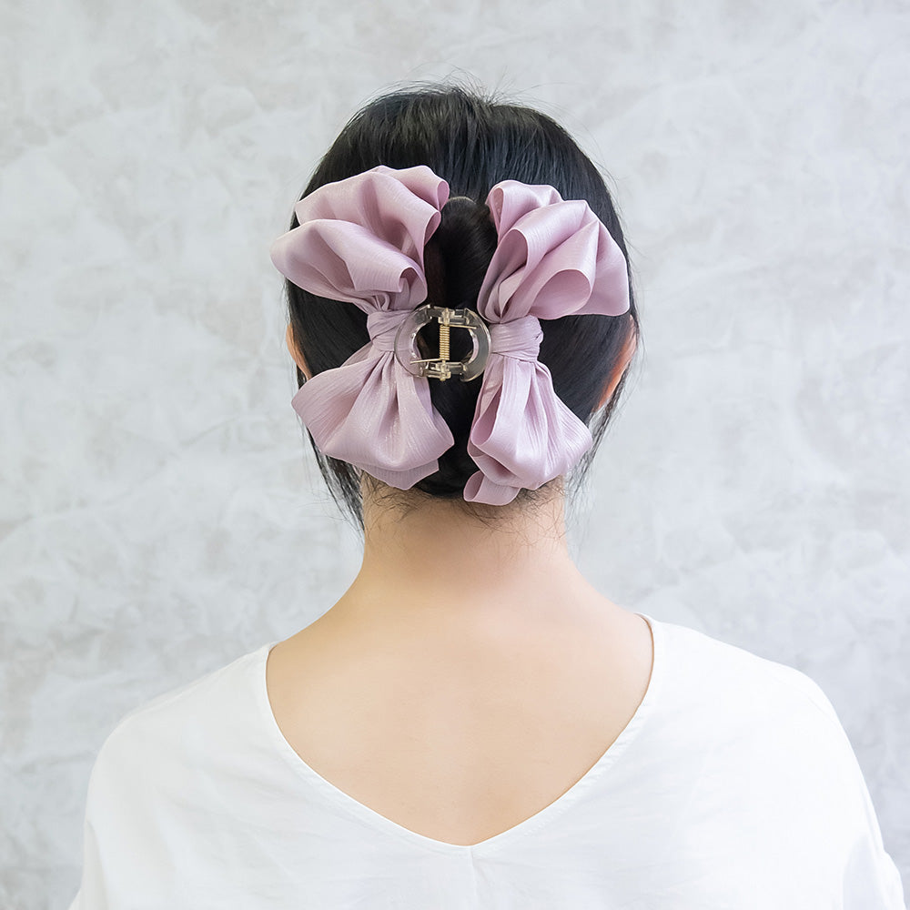 バンスクリップ ビッグ リボン ヘアクリップ