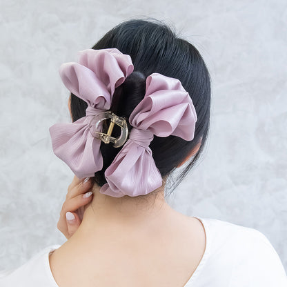 バンスクリップ ビッグ リボン ヘアクリップ