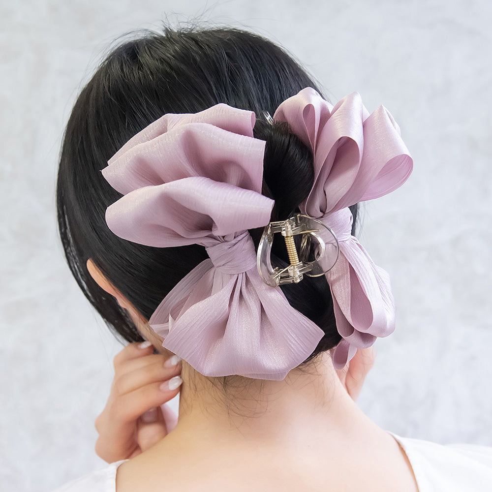 バンスクリップ ビッグ リボン ヘアクリップ