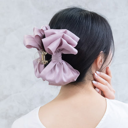 バンスクリップ ビッグ リボン ヘアクリップ