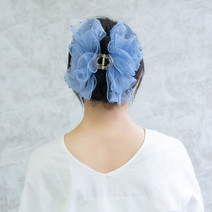 バンスクリップ シアー ドット ビッグ ヘアクリップ