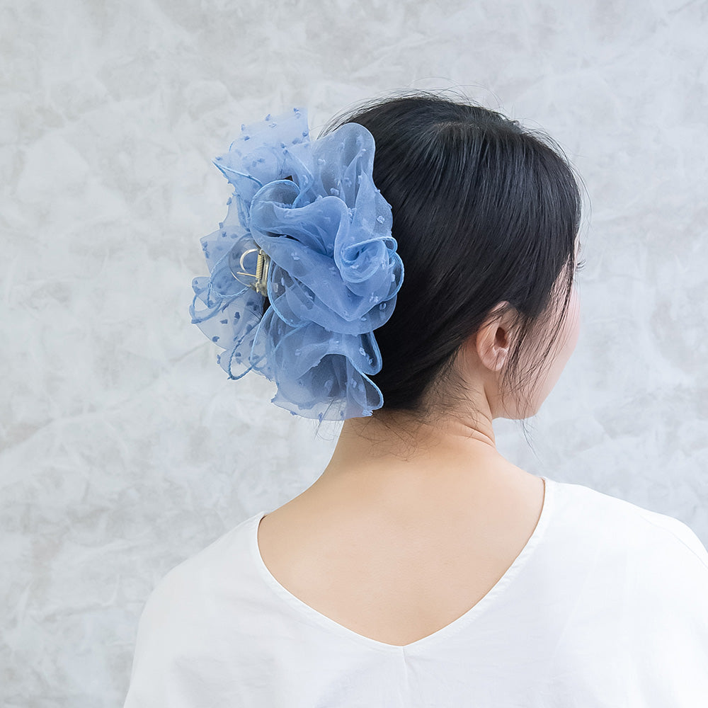 バンスクリップ シアー ドット ビッグ ヘアクリップ