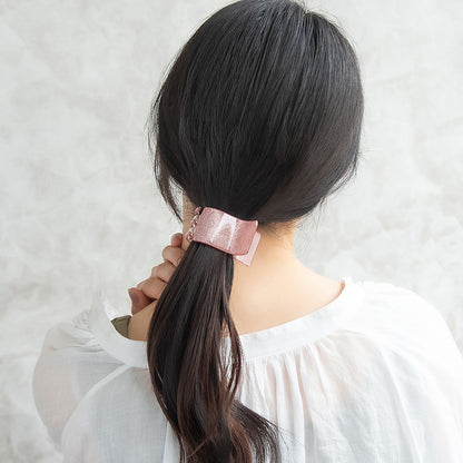ヘアクリップ ラメ レクタングル バンスクリップ