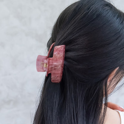 ヘアクリップ マーブル カラー バンスクリップ