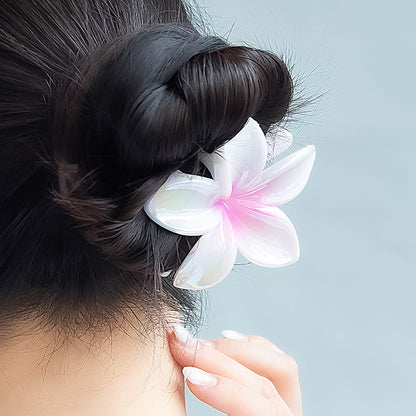 ヘアクリップ フラワー プルメリア バンスクリップ