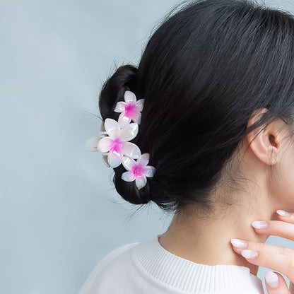 ヘアクリップ フラワー プルメリア バンスクリップ