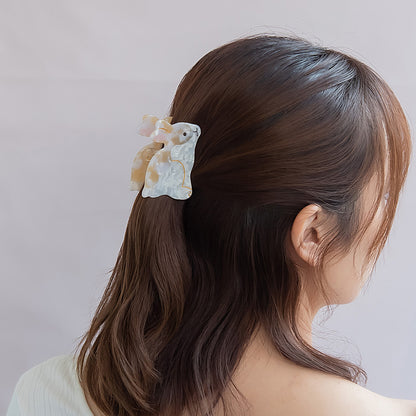 ヘアクリップ アニマル 動物 うさぎ バンスクリップ