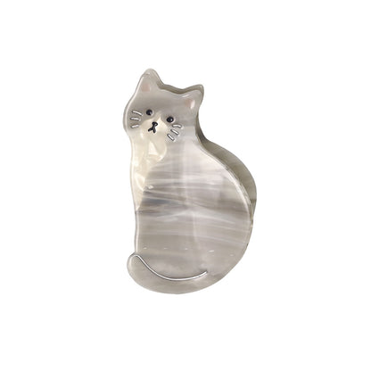 ヘアクリップ アニマル 動物 ネコ 猫 バンスクリップ
