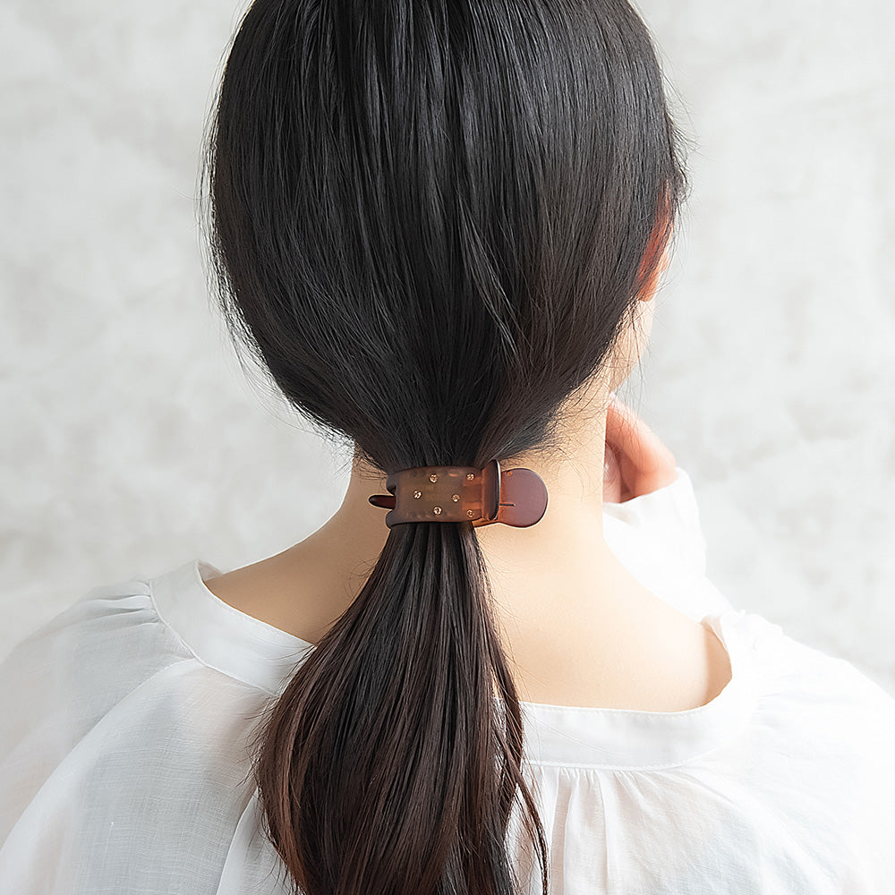 ヘアクリップ ANY マット カラー ストーン ベーシックカラー