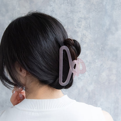 ヘアクリップ ループ ライン フレーム カラー バンスクリップ