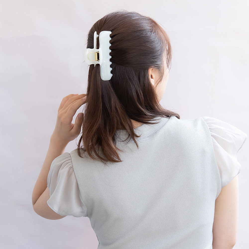 ヘアクリップ ラメ カラー レクタングル バンスクリップ – OSEWAYA