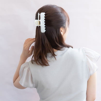 ヘアクリップ ラメ カラー レクタングル バンスクリップ