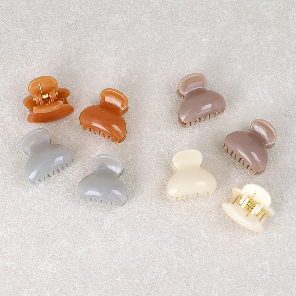 ヘアクリップ mini clip カラー 4個セット ミニ バンスクリップ
