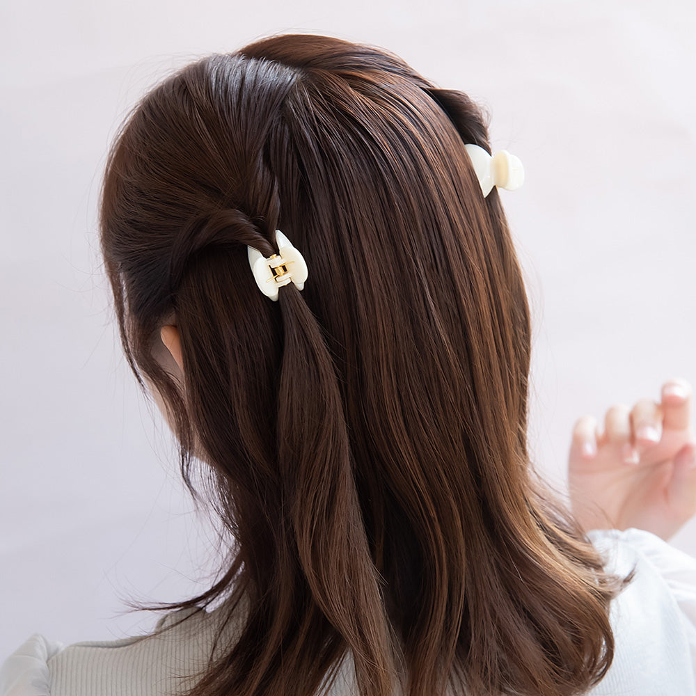 ヘアクリップ mini clip カラー 4個セット ミニ バンスクリップ