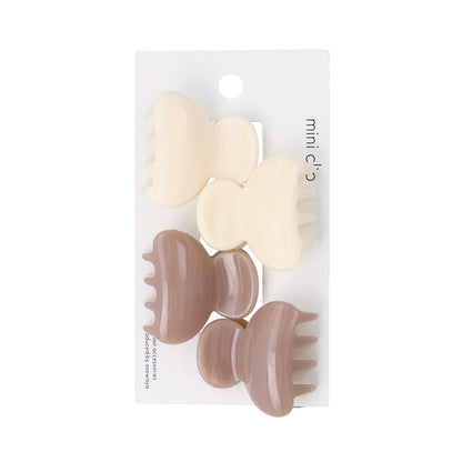 ヘアクリップ mini clip カラー 4個セット ミニ バンスクリップ