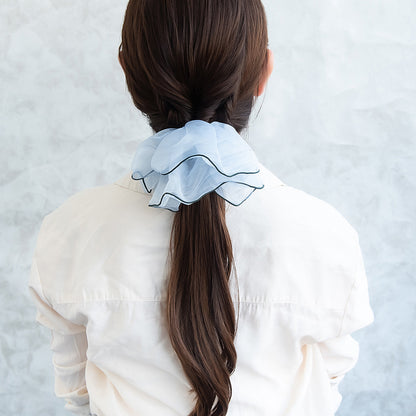 ヘアクリップ シアー シマー バイカラー フリル バンスクリップ