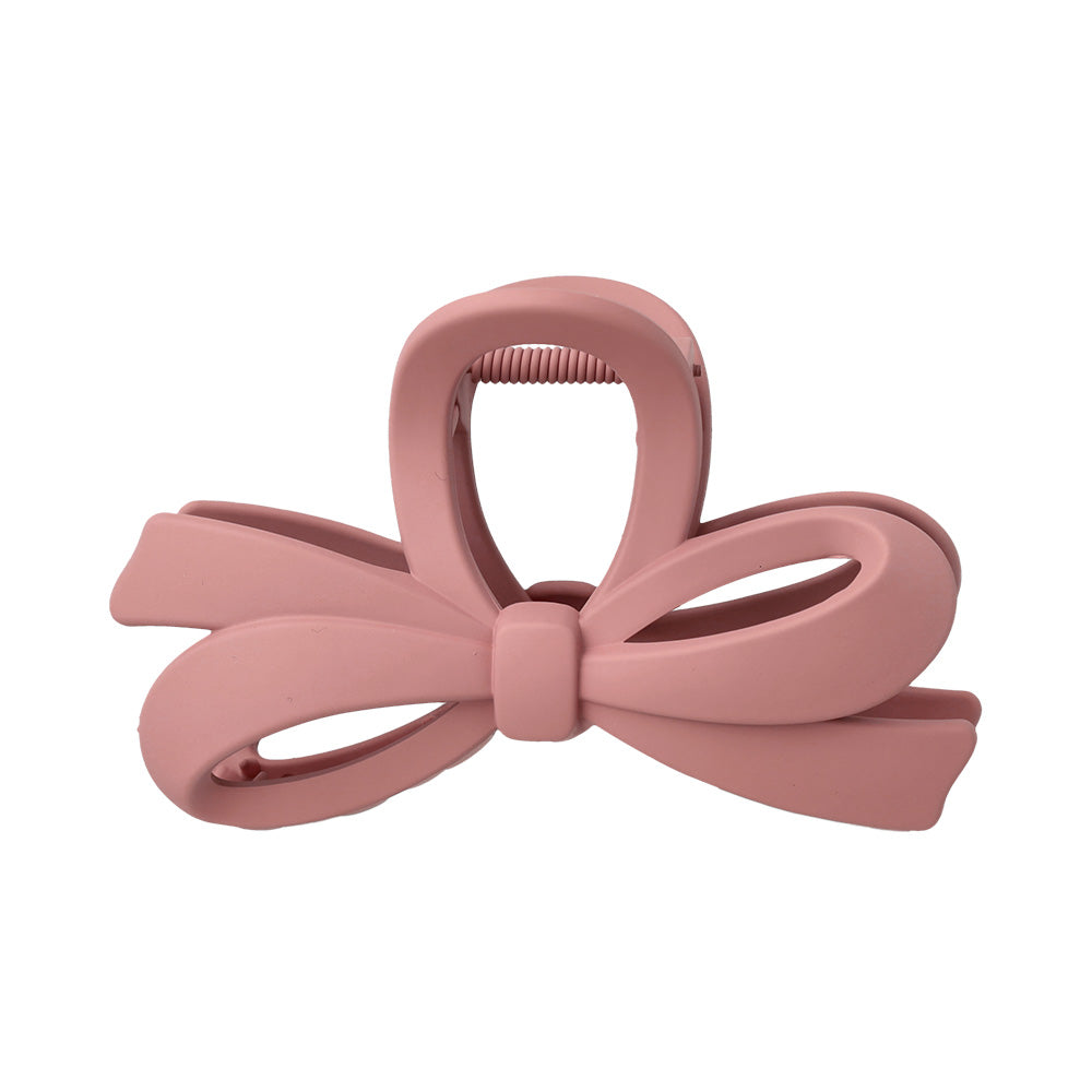 ヘアクリップ リボン マット カラー バンスクリップ