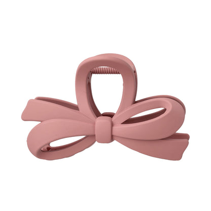 ヘアクリップ リボン マット カラー バンスクリップ