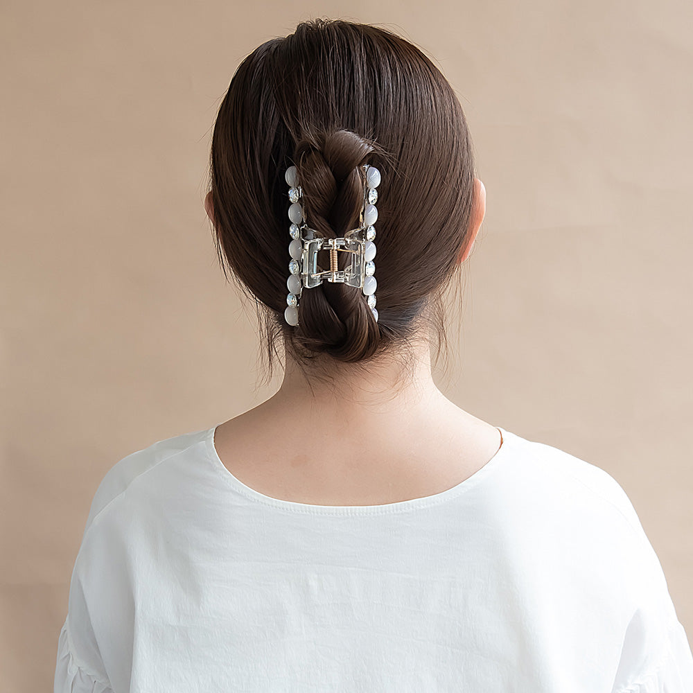 ヘアクリップ ビジュー カラー ストーン バンスクリップ – OSEWAYA